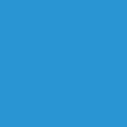 Pixel-fill result on the synthetic square, with the red region replaced by blue