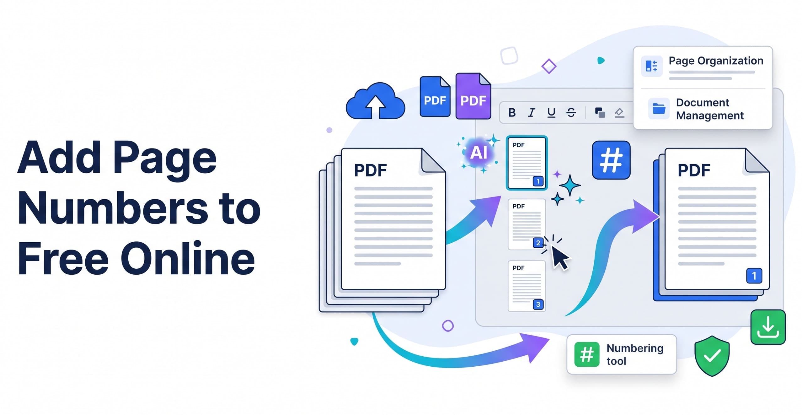 Add Page Numbers to PDF Free Online